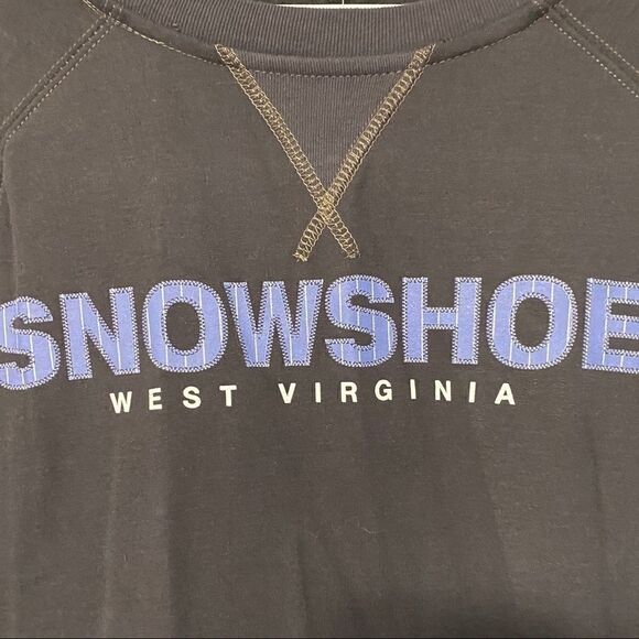 NWT SnowShoe West Virginia Camp David sweatshirt blue white - Picture 2 of 4